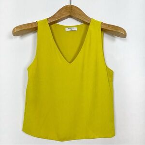 Babaton Chartreuse Yellow Murphy Blouse Sleeveless Crop‎ Tank Top Size 2XS